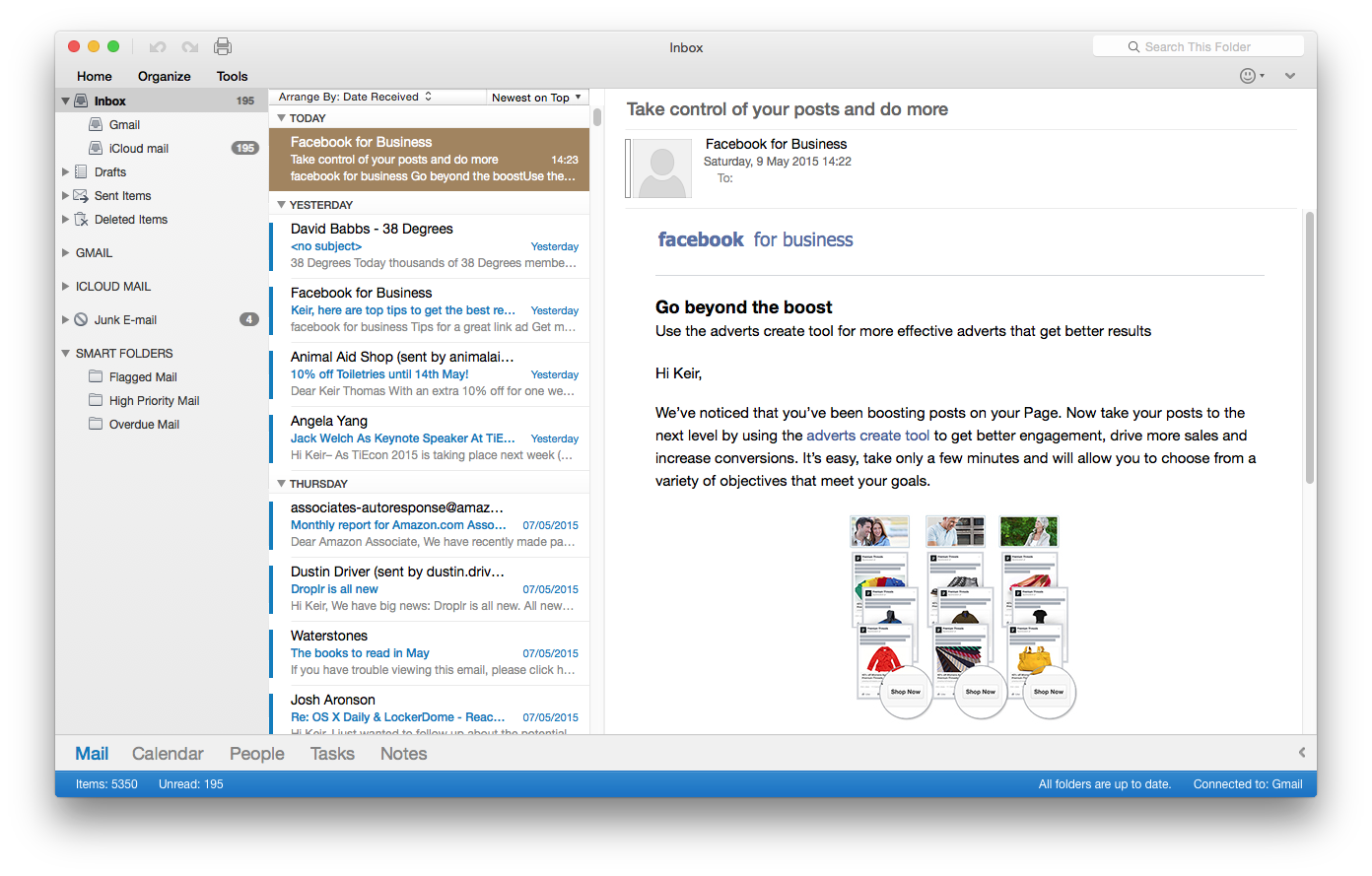 gmail calendar missing in outlook 2016 for mac