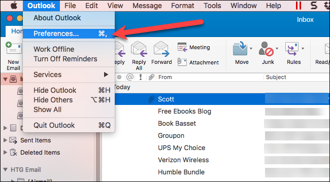 outlook for mac sort by from newest